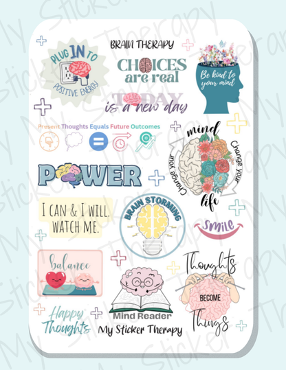 Positivity and journaling sticker sheets