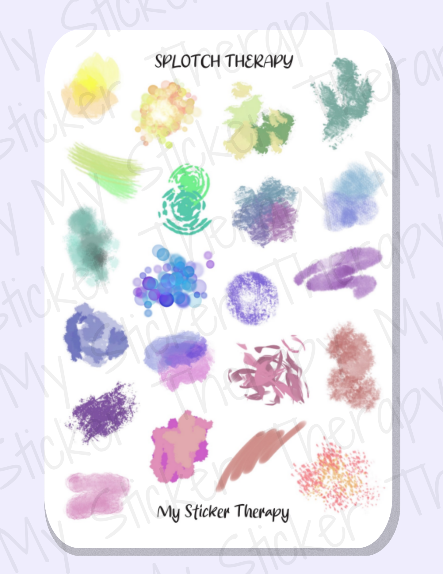 Positivity and journaling sticker sheets